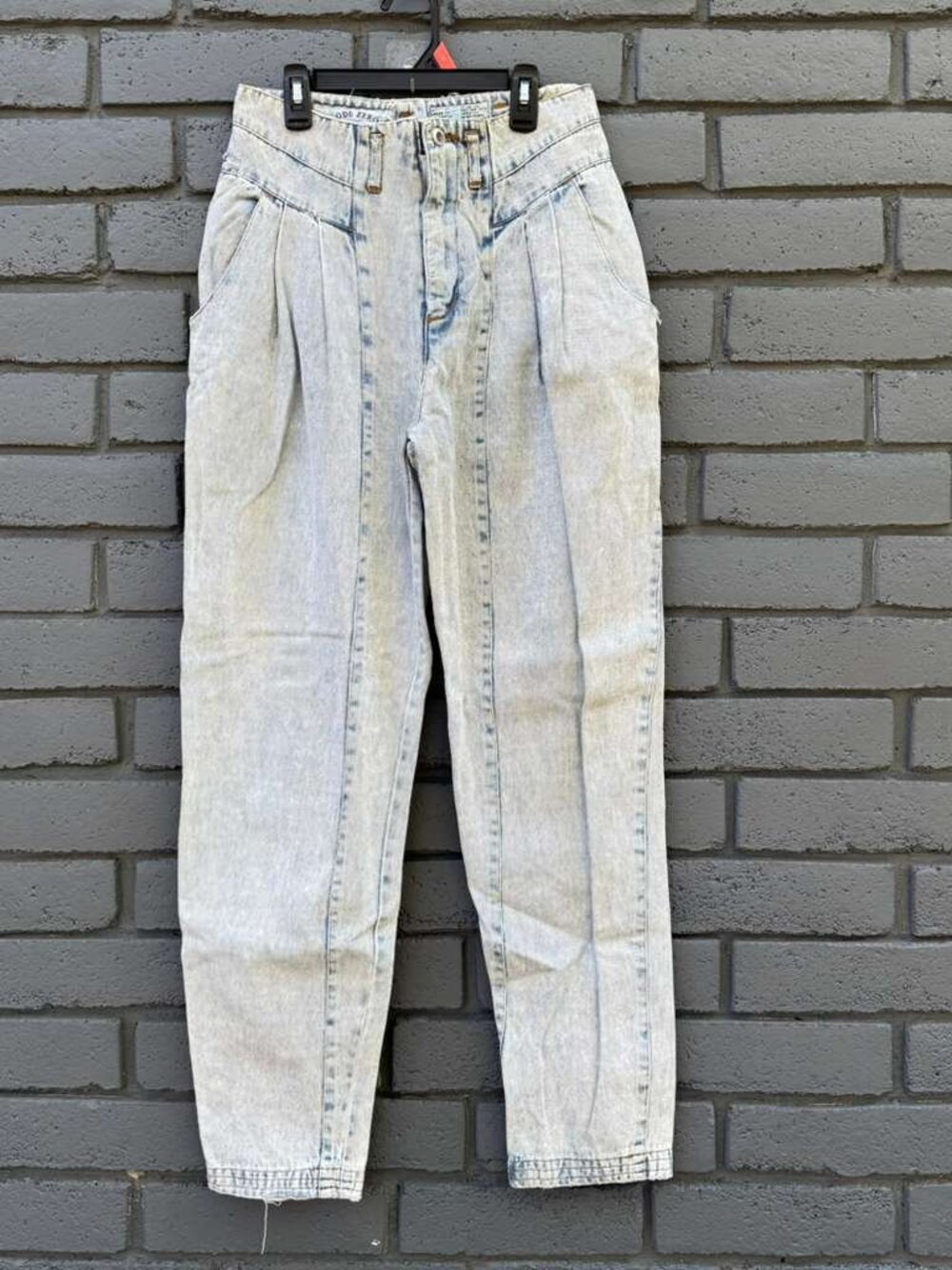 HTF RARE VTG  Acid Wash Hammer Baggy Wide Leg Jean 28x32 Festival Boho Hippie